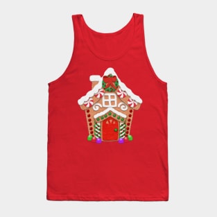 Christmas Gingerbread House | Faux Felt Applique Style by Cherie(c)2021 Tank Top